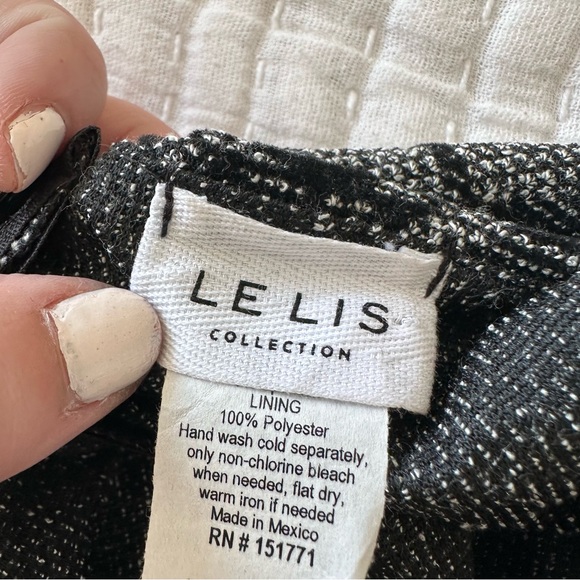 Le Lis (M) Plaid Strapless Tube Skort Mini Dress Fall Black/Gray Romper Academia - Picture 6 of 6